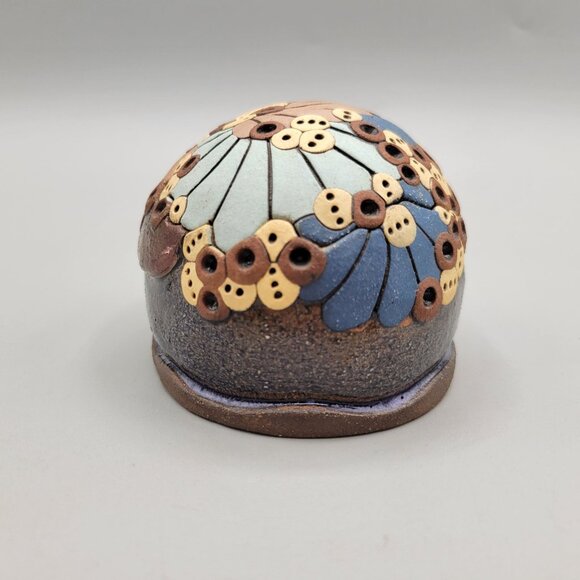 Claudia Fish Trinket Box Pottery Textured Lift Off Lid Multicolor - Picture 2 of 9